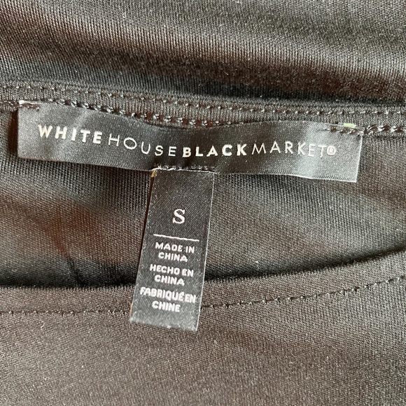 LAST CHANCE! White House Black Market Black Short Sleeve Blouse - Picture 5 of 5
